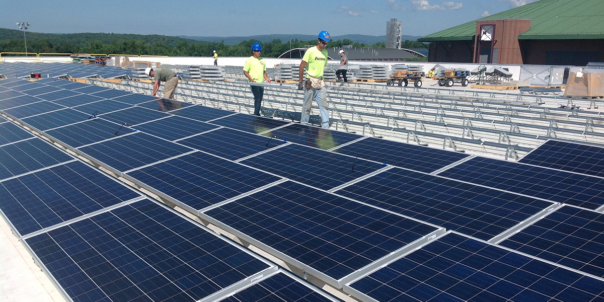 Panel construction at the UMass Champions Center